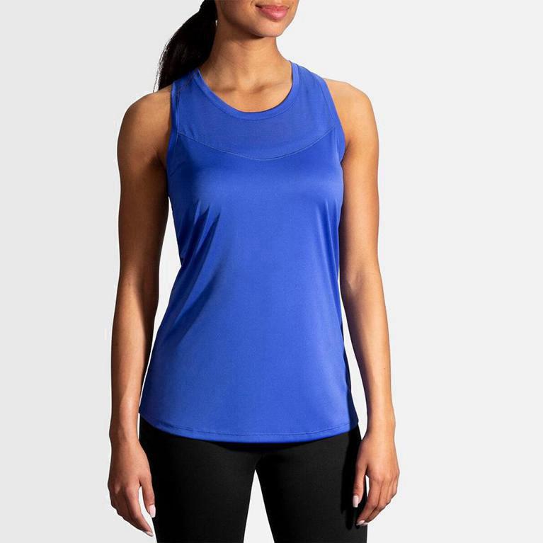 Brooks Stealth Womens Running Tank Top - Blue - Philippines (087169CXG)